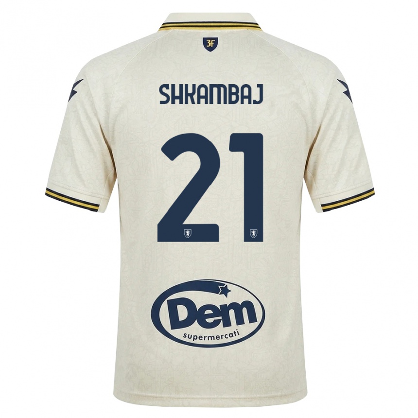 נשים כדורגל Ardit Shkambaj #21 תחרה ישנה צהוב שחור הרחק ג'רזי 2026/27 נשים כדורגל Ardit Shkambaj #21 תחרה ישנה צהוב שחור הרחק ג'רזי 2026/27