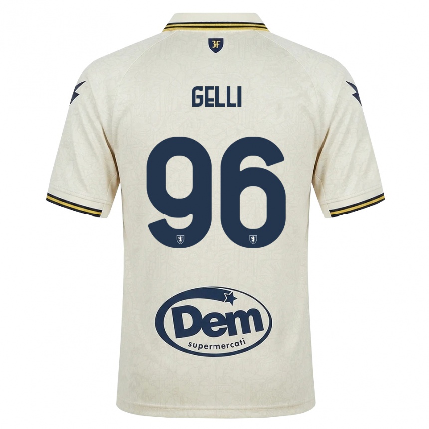 נשים כדורגל Francesco Gelli #96 תחרה ישנה צהוב שחור הרחק ג'רזי 2026/27