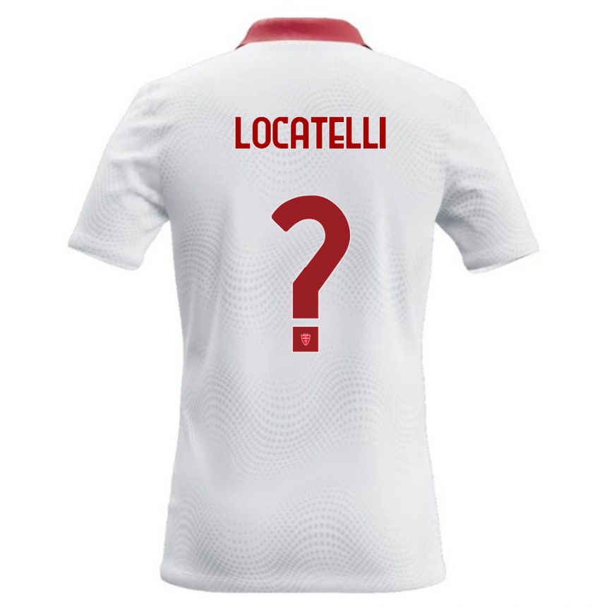 נשים כדורגל Matteo Locatelli #0 לבן אדום הרחק ג'רזי 2026/27