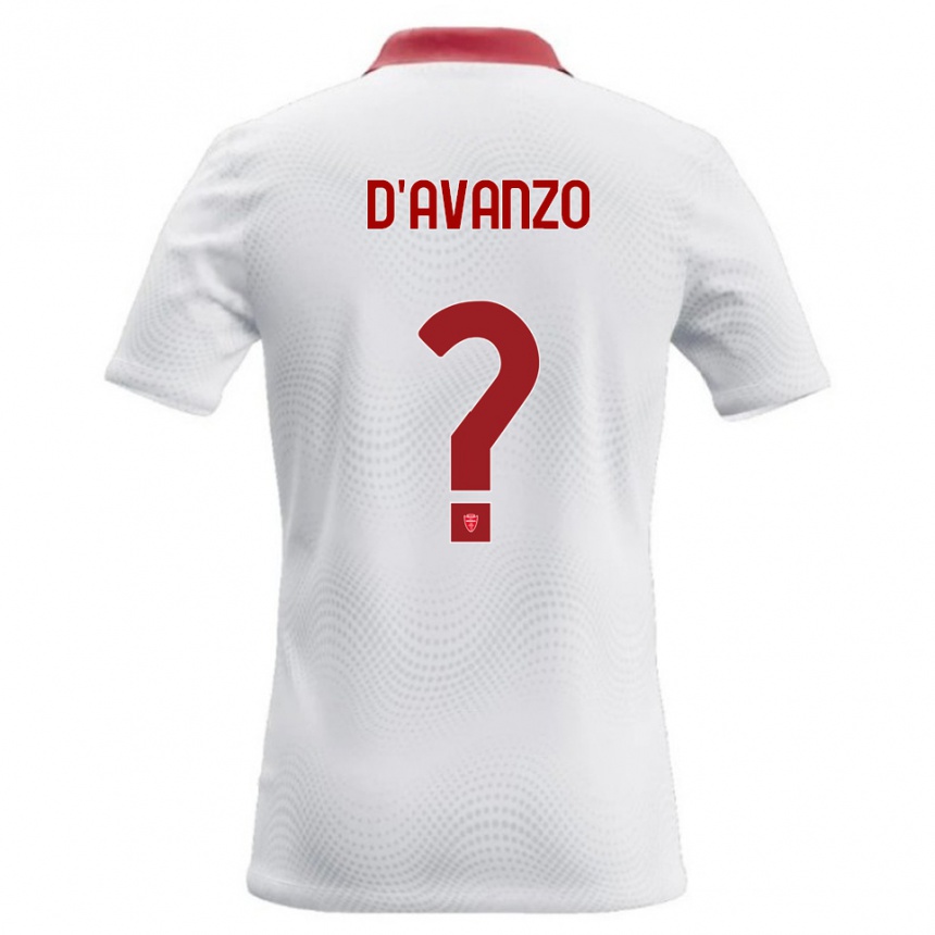 נשים כדורגל Andrea D'avanzo #0 לבן אדום הרחק ג'רזי 2026/27