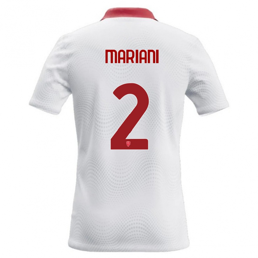 נשים כדורגל Christian Mariani #2 לבן אדום הרחק ג'רזי 2026/27 נשים כדורגל Christian Mariani #2 לבן אדום הרחק ג'רזי 2026/27