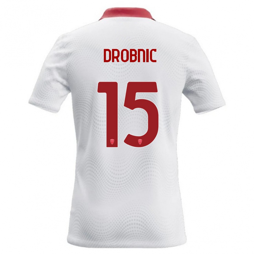 נשים כדורגל Matic Drobnic #15 לבן אדום הרחק ג'רזי 2026/27