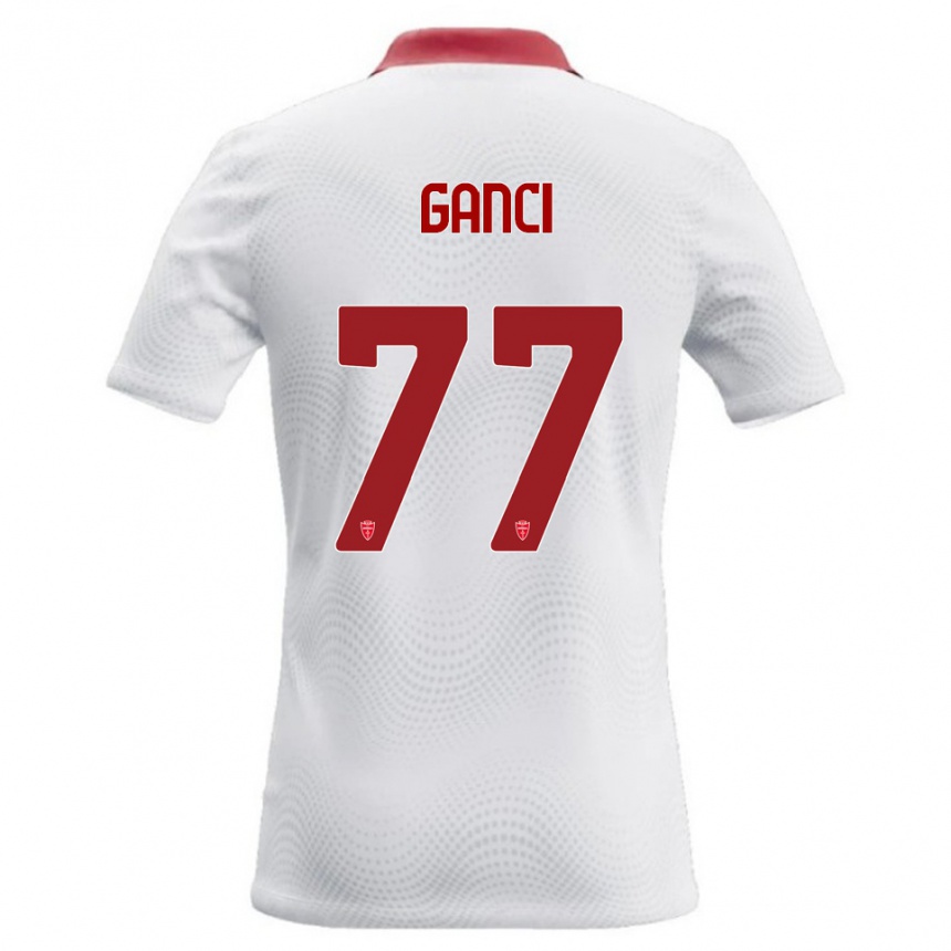 נשים כדורגל Daniele Ganci #77 לבן אדום הרחק ג'רזי 2026/27