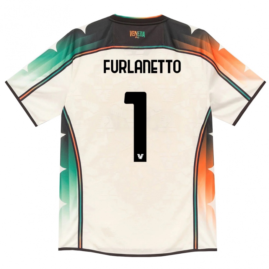 נשים כדורגל Gabriele Furlanetto #1 תחרה ישנה כתום ירוק הרחק ג'רזי 2026/27