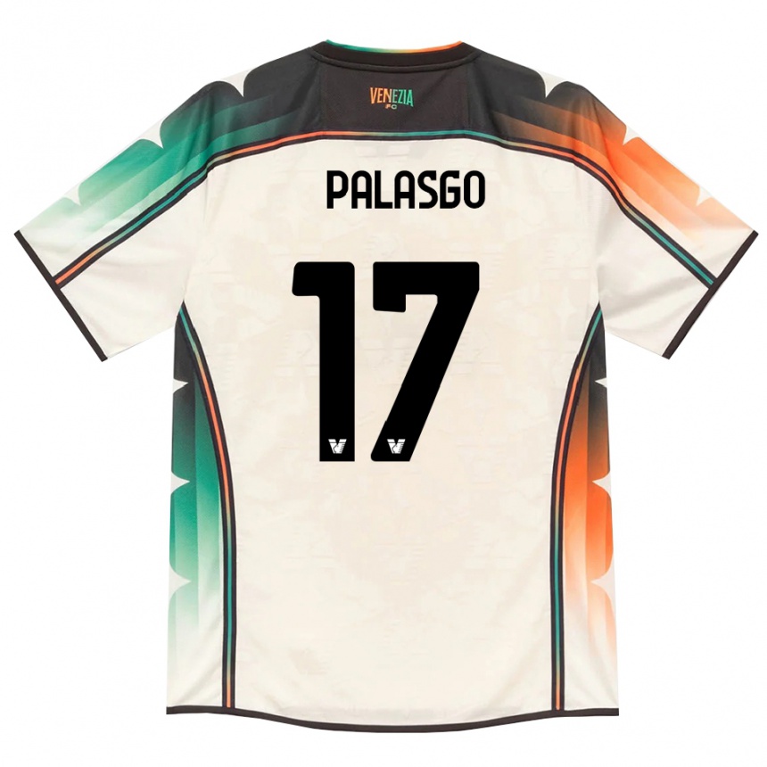 נשים כדורגל Gianmarco Palasgo #17 תחרה ישנה כתום ירוק הרחק ג'רזי 2026/27