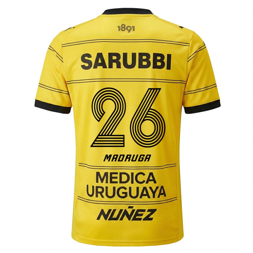 נשים כדורגל Andrés Madruga #26 צהוב שחור הרחק ג'רזי 2026/27