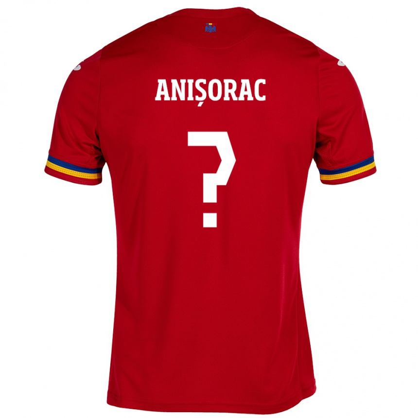 גברים כדורגל רומניה Ionut Anisorac #0 אָדוֹם הרחק ג'רזי 24-26
