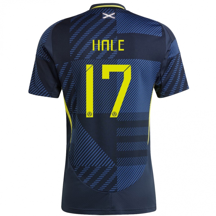 ילדים כדורגל סקוטלנד Finlay Hale #17 כחול כהה ג'רזי ביתית 24-26