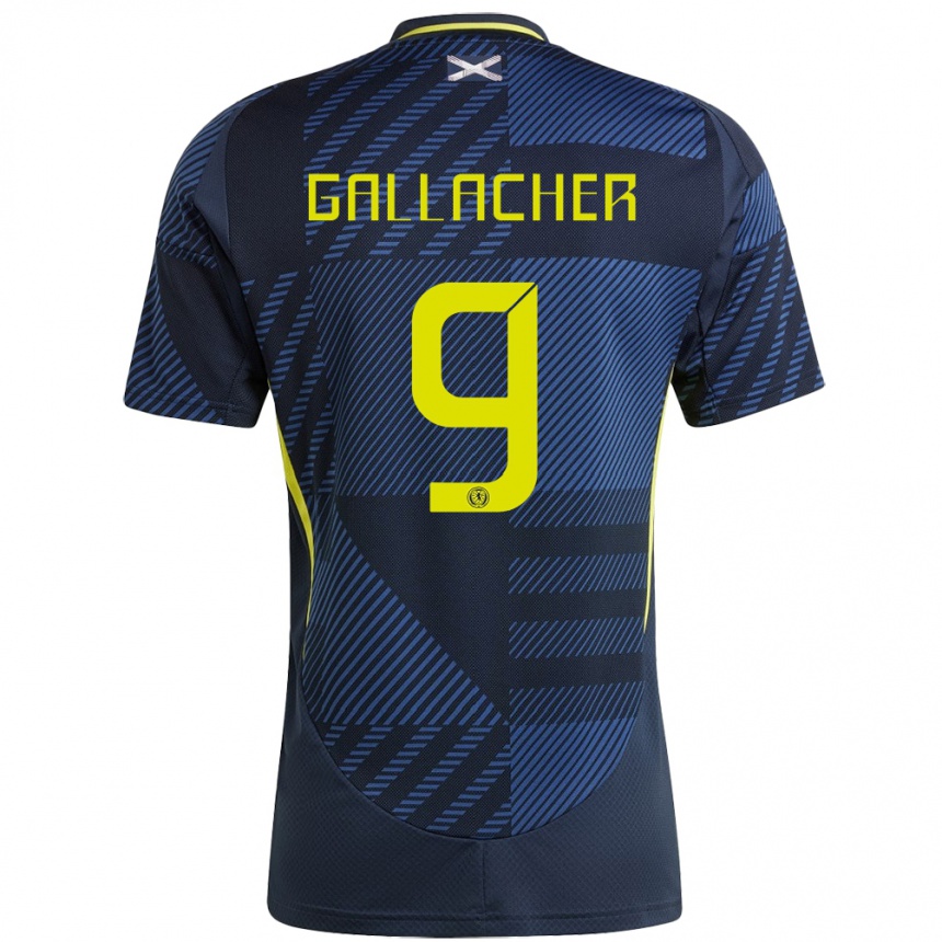 ילדים כדורגל סקוטלנד Amy Gallacher #9 כחול כהה ג'רזי ביתית 24-26