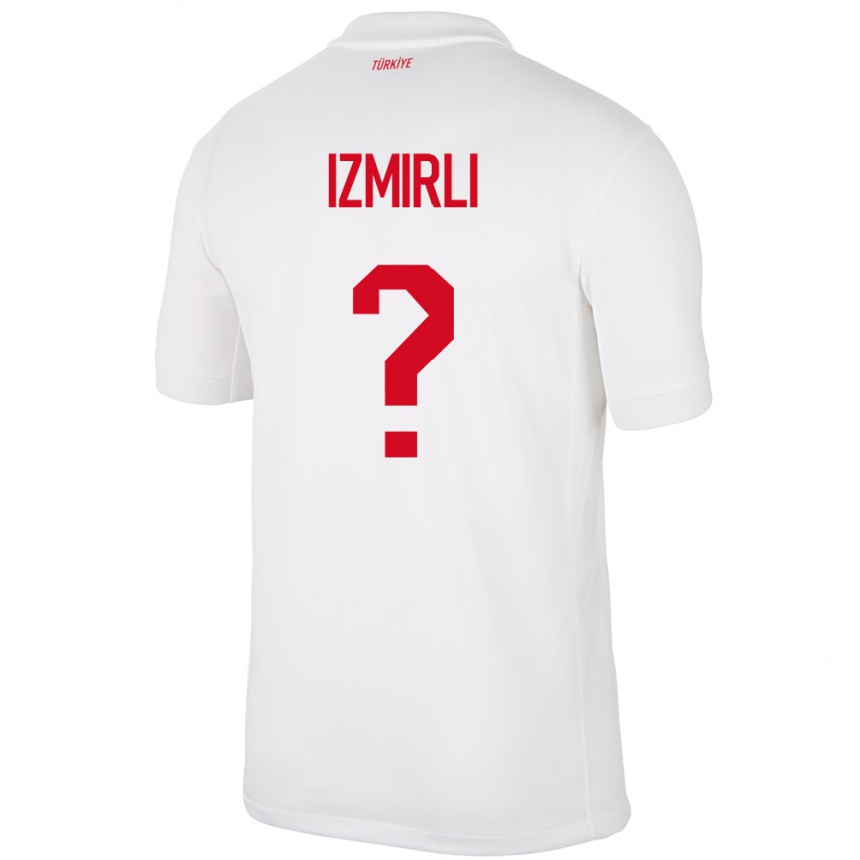 ילדים כדורגל טורקיה Ege İzmirli #0 לבן ג'רזי ביתית 24-26