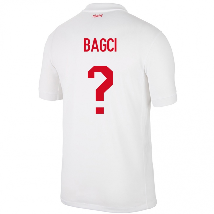 ילדים כדורגל טורקיה Elyas Bagci #0 לבן ג'רזי ביתית 24-26