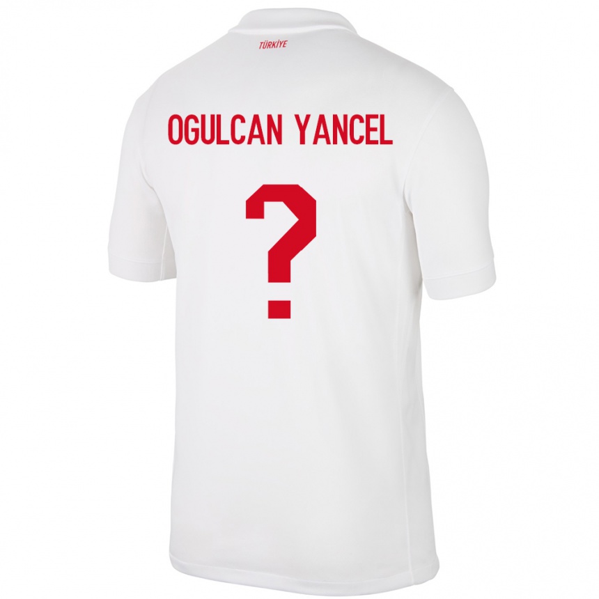 ילדים כדורגל טורקיה Necati Oğulcan Yançel #0 לבן ג'רזי ביתית 24-26