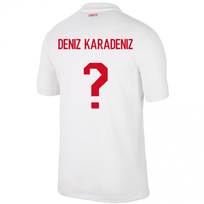 ילדים כדורגל טורקיה Mustafa Deniz Karadeniz #0 לבן ג'רזי ביתית 24-26