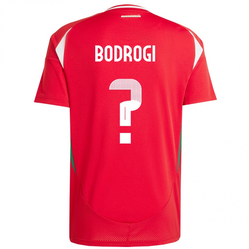 ילדים כדורגל הונגריה Bence Bodrogi #0 אָדוֹם ג'רזי ביתית 24-26