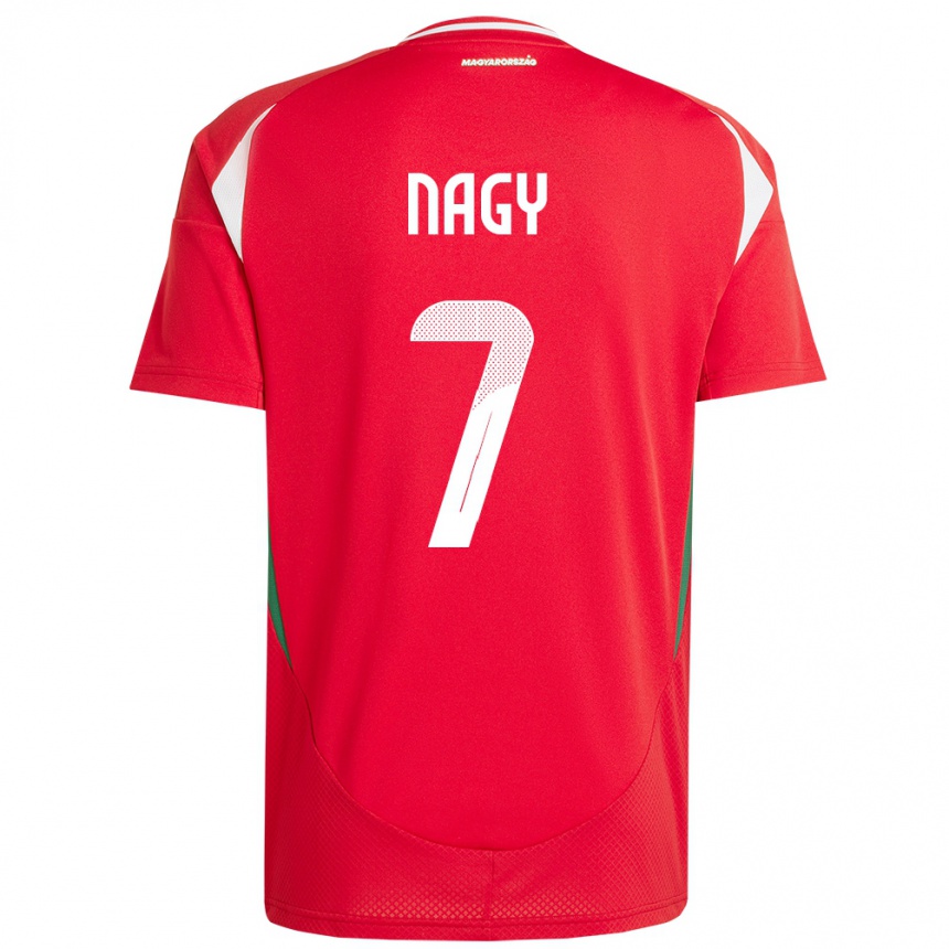 ילדים כדורגל הונגריה Fanni Nagy #7 אָדוֹם ג'רזי ביתית 24-26