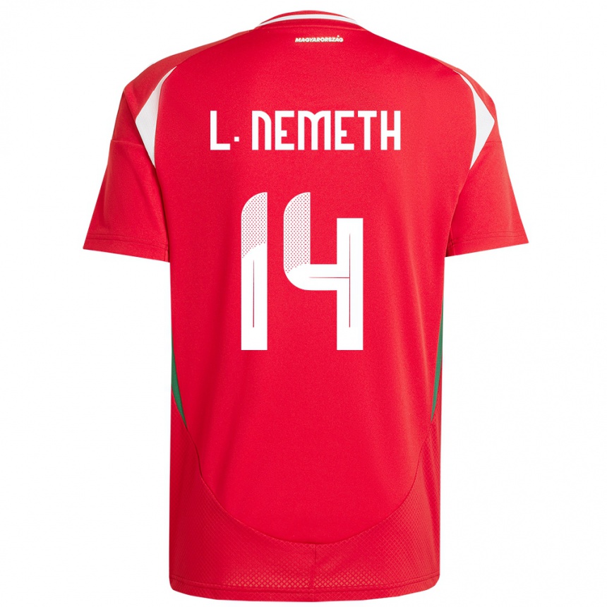 ילדים כדורגל הונגריה Loretta Németh #14 אָדוֹם ג'רזי ביתית 24-26