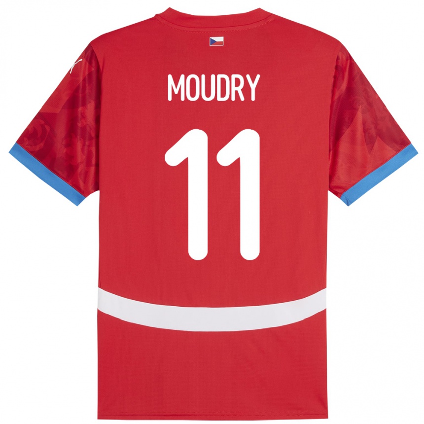 ילדים כדורגל צ'כיה Lukas Moudry #11 אָדוֹם ג'רזי ביתית 24-26