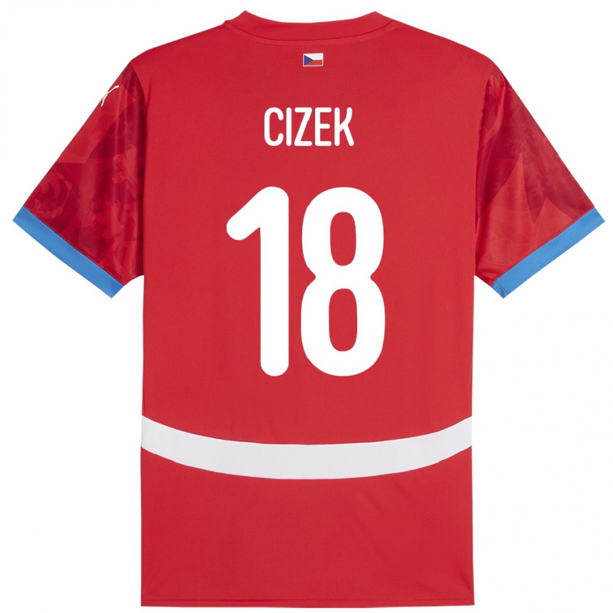 ילדים כדורגל צ'כיה Krystof Cizek #18 אָדוֹם ג'רזי ביתית 24-26