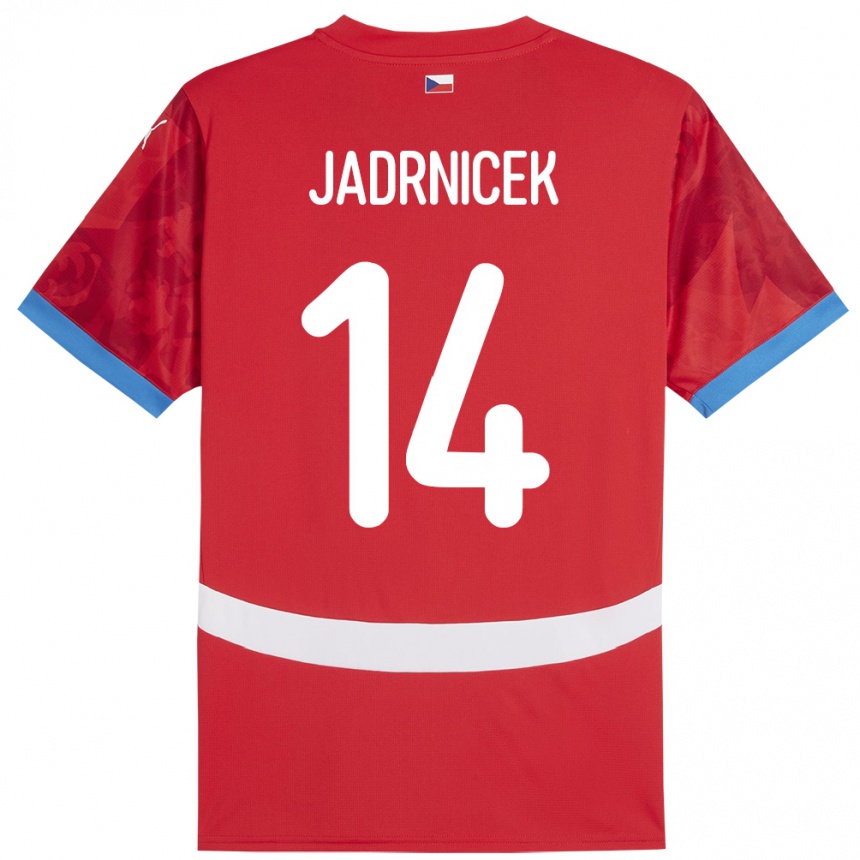 ילדים כדורגל צ'כיה Nikola Jadrnicek #14 אָדוֹם ג'רזי ביתית 24-26