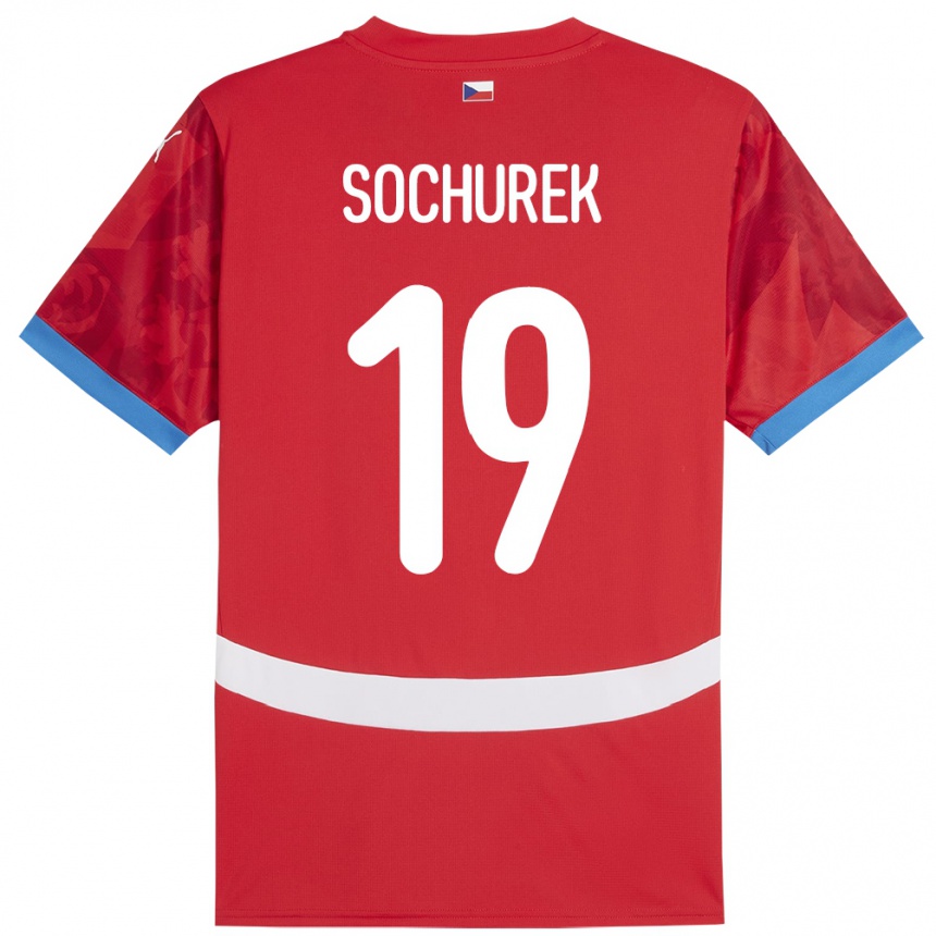 ילדים כדורגל צ'כיה Hugo Sochurek #19 אָדוֹם ג'רזי ביתית 24-26