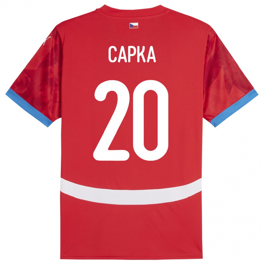 ילדים כדורגל צ'כיה Filip Capka #20 אָדוֹם ג'רזי ביתית 24-26