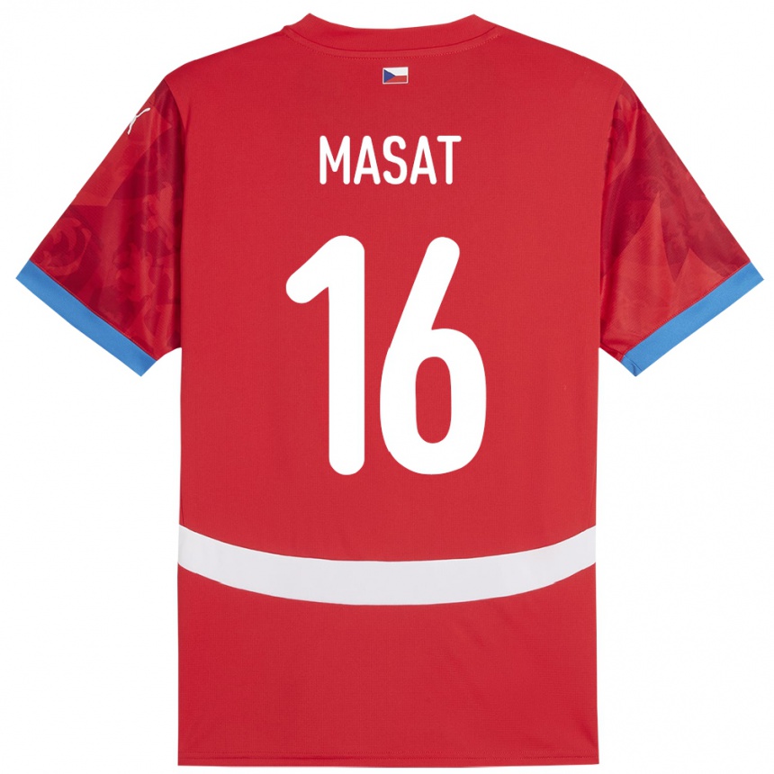 ילדים כדורגל צ'כיה Jakub Masat #16 אָדוֹם ג'רזי ביתית 24-26
