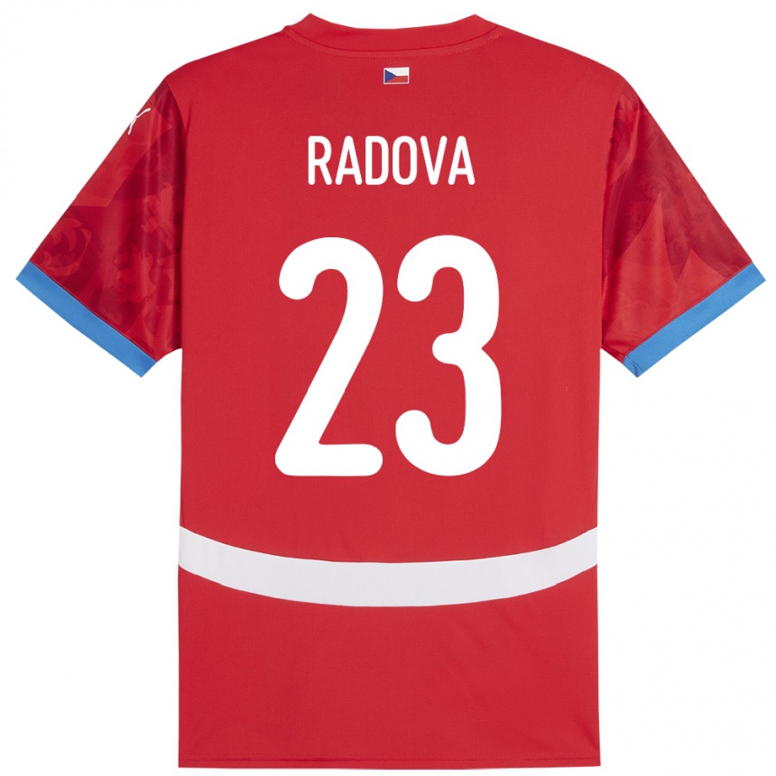 ילדים כדורגל צ'כיה Michaela Radová #23 אָדוֹם ג'רזי ביתית 24-26