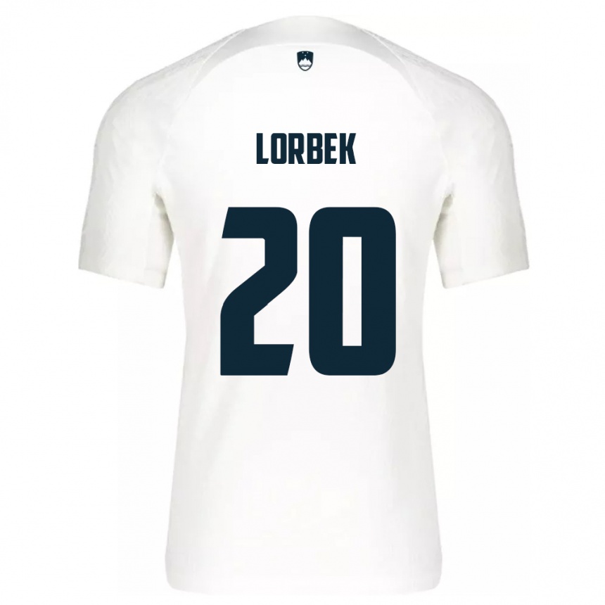ילדים כדורגל סלובניה Anej Lorbek #20 לבן ג'רזי ביתית 24-26