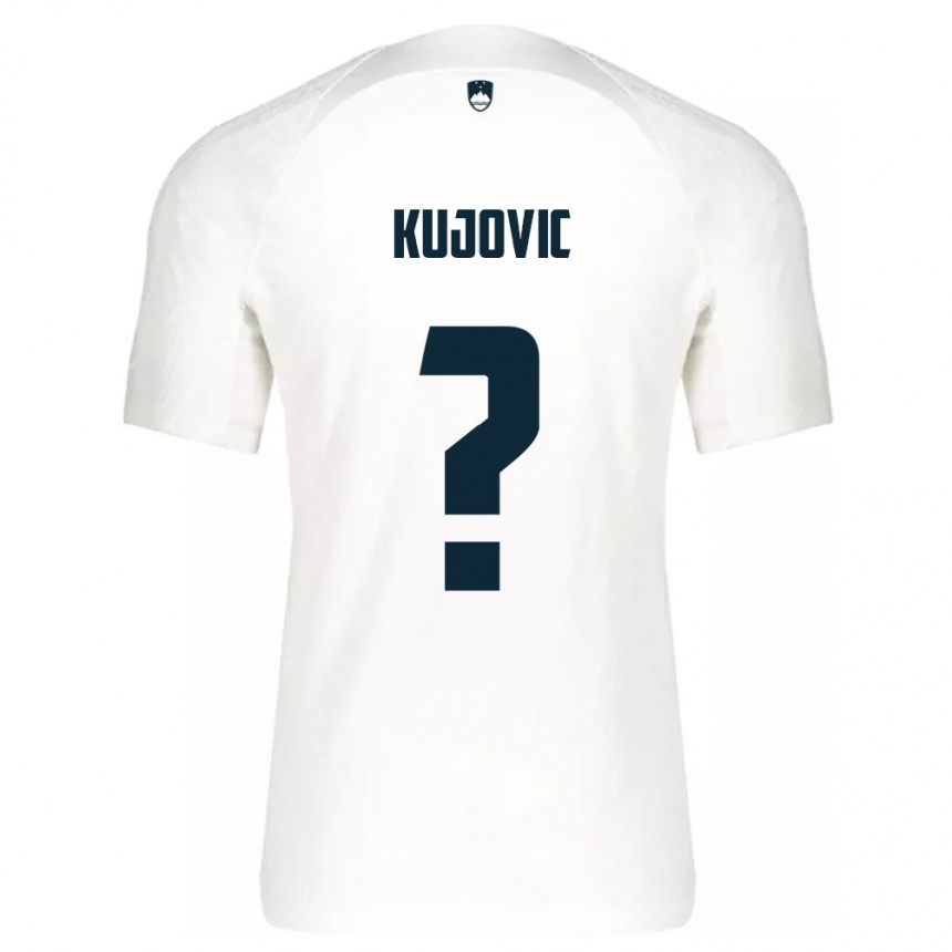 ילדים כדורגל סלובניה Tian Kujovic #0 לבן ג'רזי ביתית 24-26