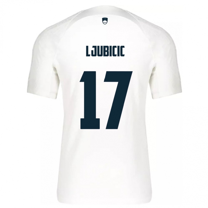 ילדים כדורגל סלובניה Egon Ljubicic #17 לבן ג'רזי ביתית 24-26