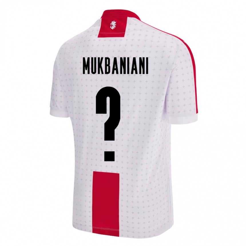ילדים כדורגל גאורגיה Givi Mukbaniani #0 לבן ג'רזי ביתית 24-26