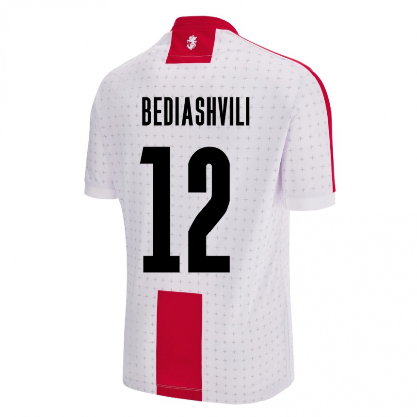 ילדים כדורגל גאורגיה Giorgi Bediashvili #12 לבן ג'רזי ביתית 24-26