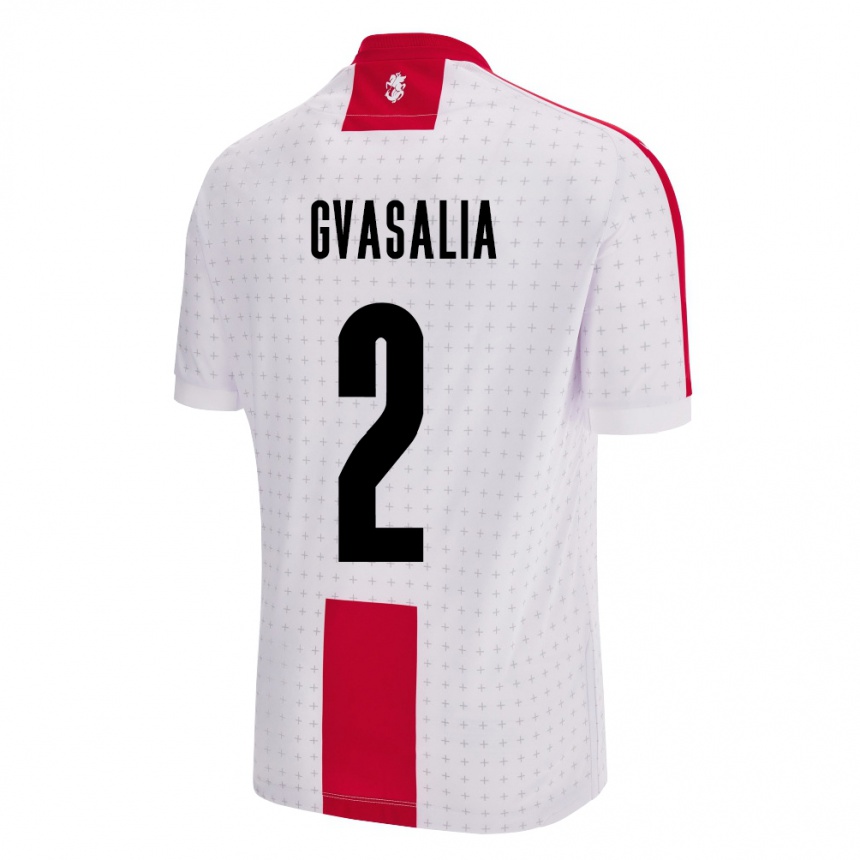 ילדים כדורגל גאורגיה Giorgi Gvasalia #2 לבן ג'רזי ביתית 24-26