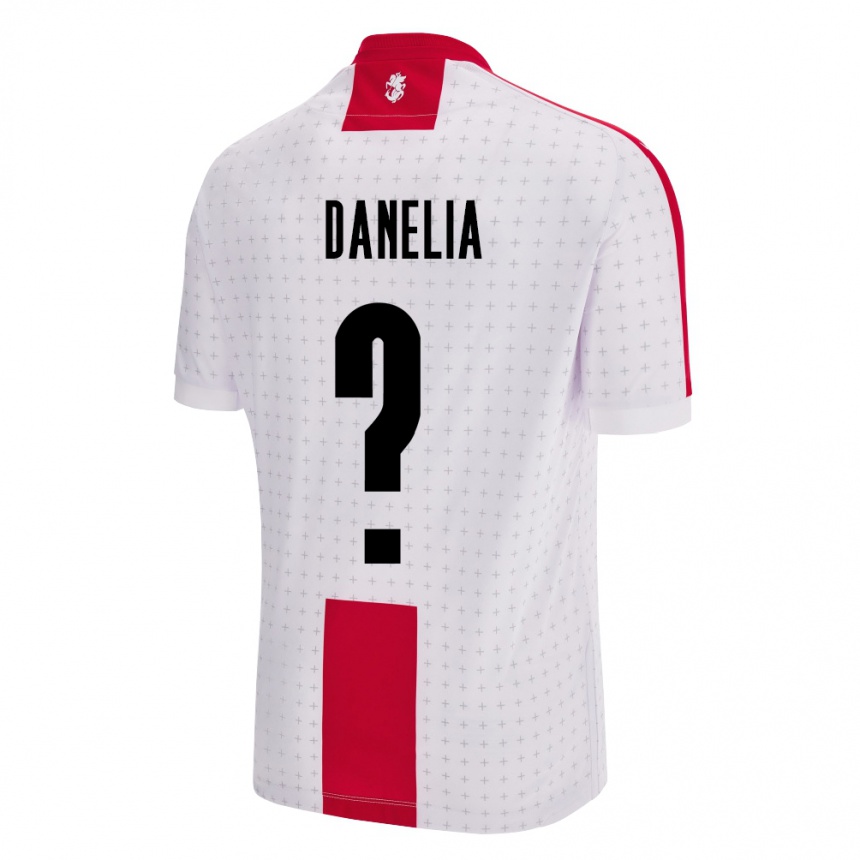 ילדים כדורגל גאורגיה Reziko Danelia #0 לבן ג'רזי ביתית 24-26