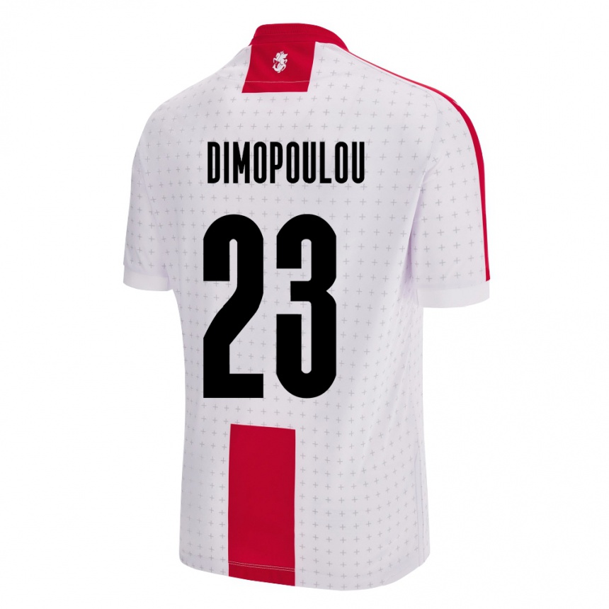 ילדים כדורגל גאורגיה Salomi Dimopoulou #23 לבן ג'רזי ביתית 24-26