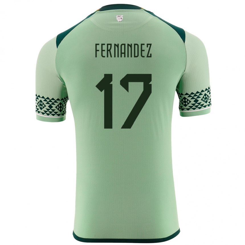 ילדים כדורגל בוליביה Roberto Fernández #17 ירוק בהיר ג'רזי ביתית 24-26