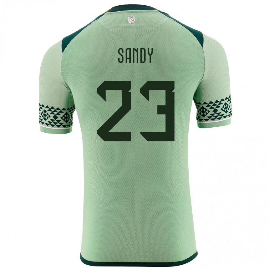 ילדים כדורגל בוליביה Daniel Sandy #23 ירוק בהיר ג'רזי ביתית 24-26