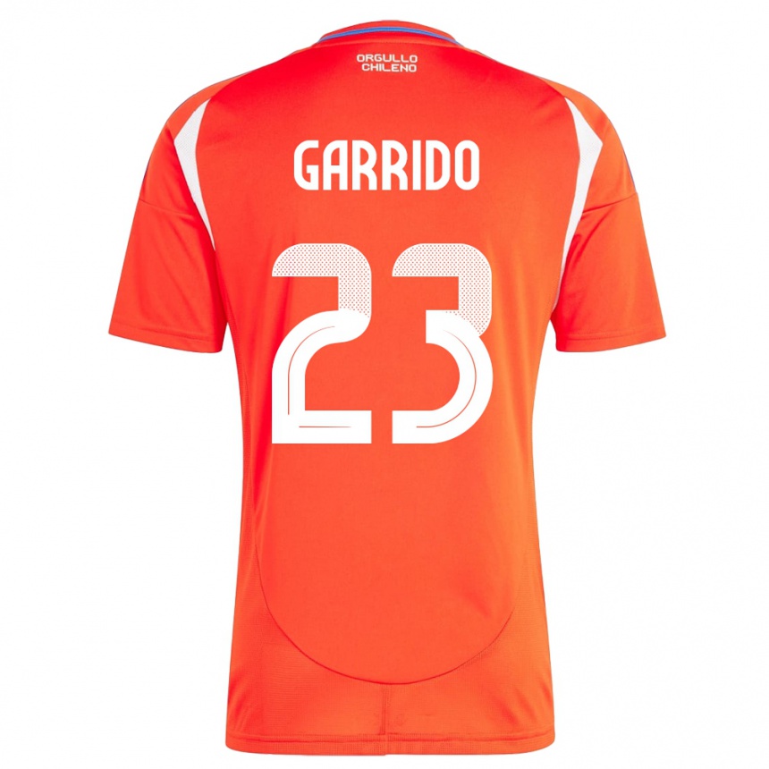 ילדים כדורגל צ'ילה Pedro Garrido #23 אָדוֹם ג'רזי ביתית 24-26