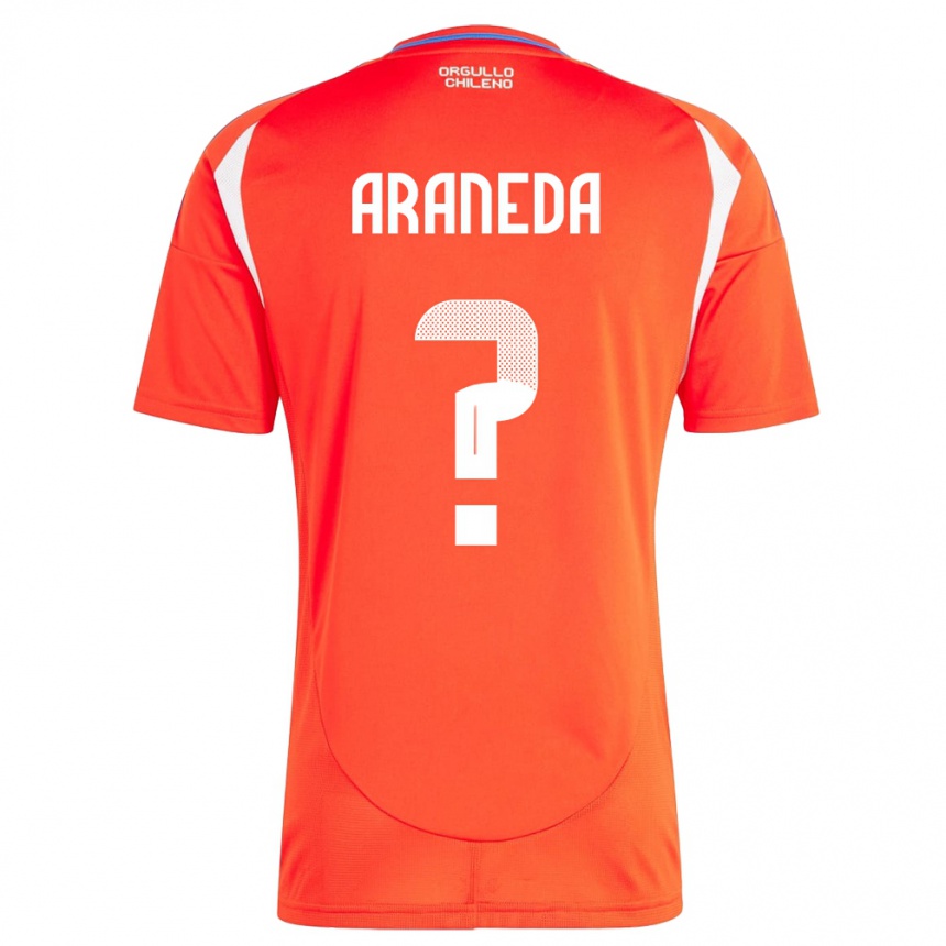 ילדים כדורגל צ'ילה Arantxa Araneda #0 אָדוֹם ג'רזי ביתית 24-26