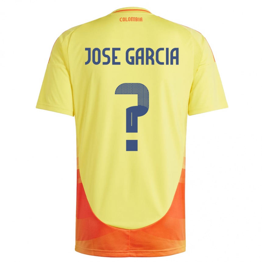 ילדים כדורגל קולומביה José García #0 צהוב ג'רזי ביתית 24-26