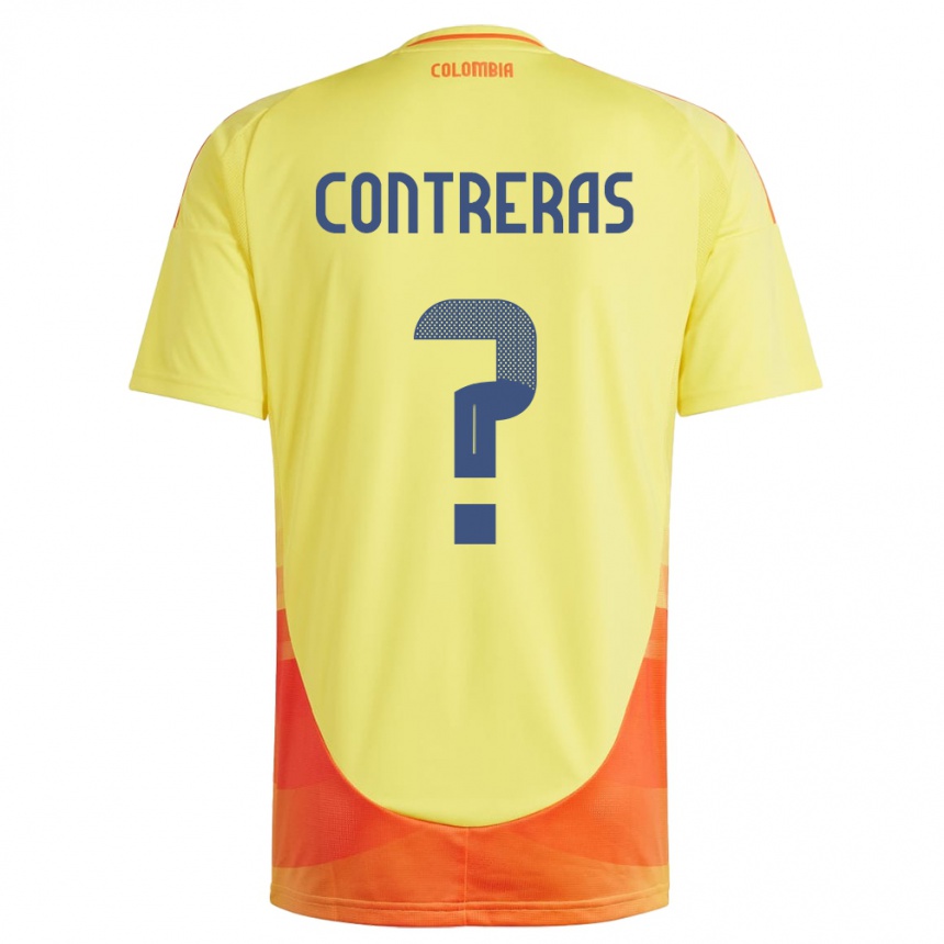 ילדים כדורגל קולומביה David Contreras #0 צהוב ג'רזי ביתית 24-26