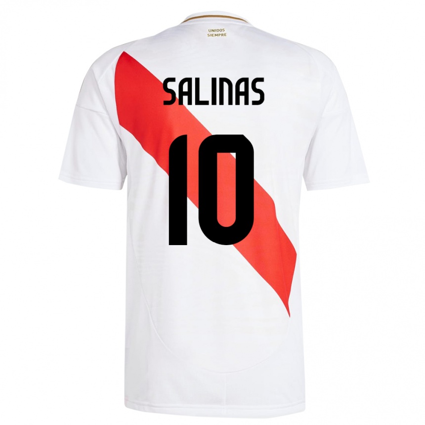 ילדים כדורגל פרו Thiago Salinas #10 לבן ג'רזי ביתית 24-26