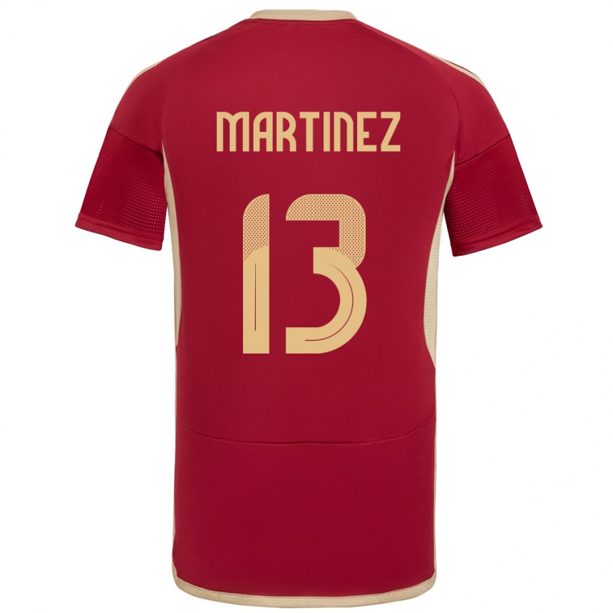 ילדים כדורגל ונצואלה José Martínez #13 בורדו ג'רזי ביתית 24-26