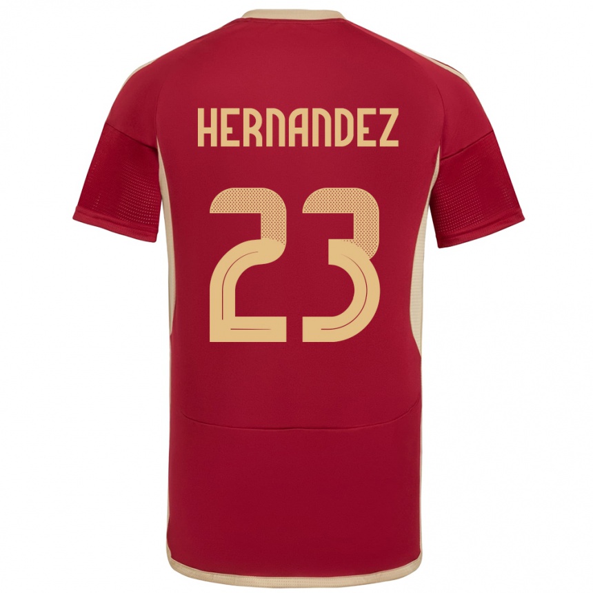 ילדים כדורגל ונצואלה Luifer Hernández #23 בורדו ג'רזי ביתית 24-26