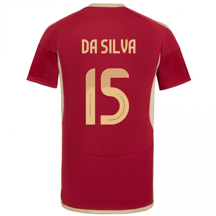 ילדים כדורגל ונצואלה Cesar Da Silva #15 בורדו ג'רזי ביתית 24-26