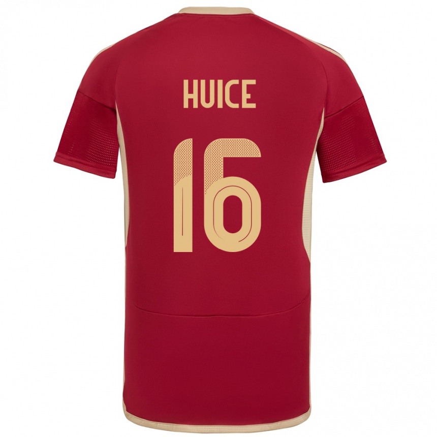 ילדים כדורגל ונצואלה Frangel Huice #16 בורדו ג'רזי ביתית 24-26