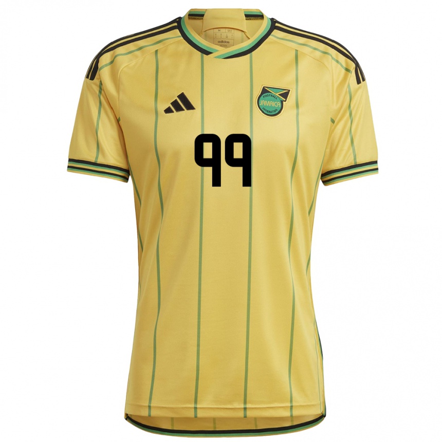 ילדים כדורגל ג'מייקה Malikae Dayes #99 צהוב ג'רזי ביתית 24-26
