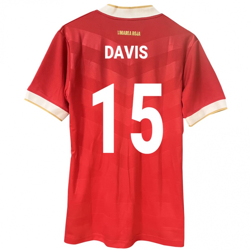 ילדים כדורגל פנמה Éric Davis #15 אָדוֹם ג'רזי ביתית 24-26