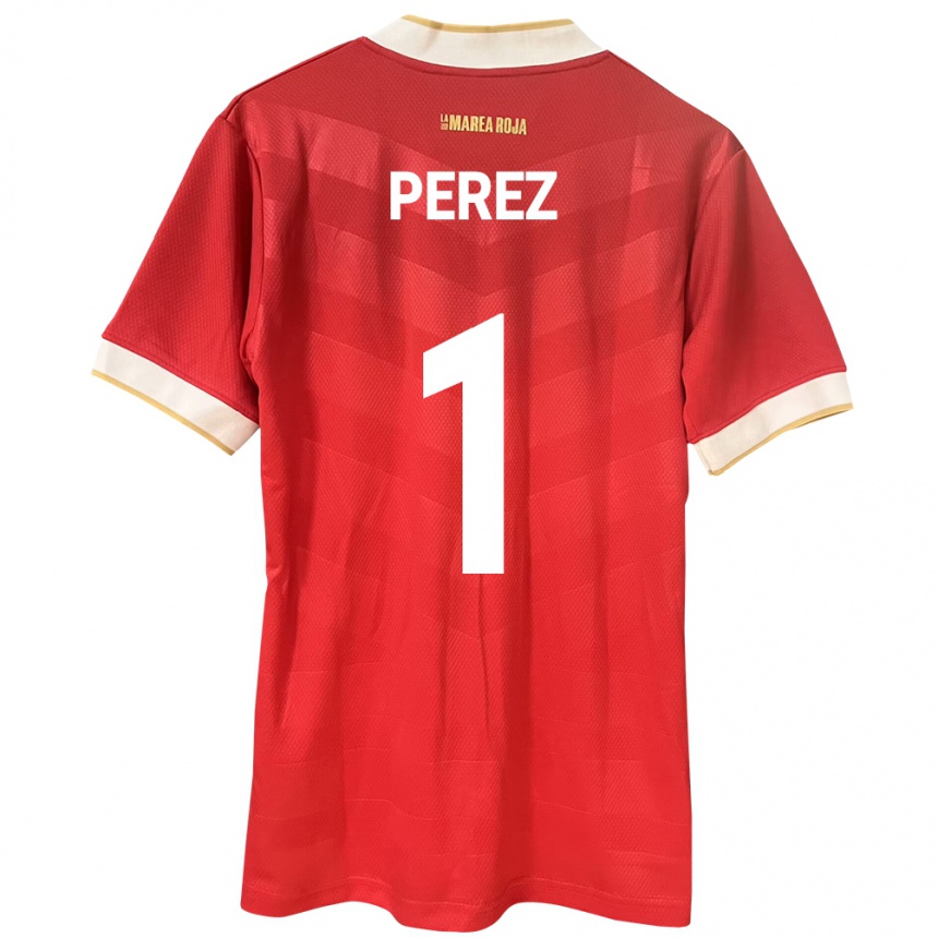 ילדים כדורגל פנמה Miguel Pérez #1 אָדוֹם ג'רזי ביתית 24-26