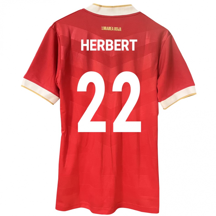 ילדים כדורגל פנמה Antony Herbert #22 אָדוֹם ג'רזי ביתית 24-26